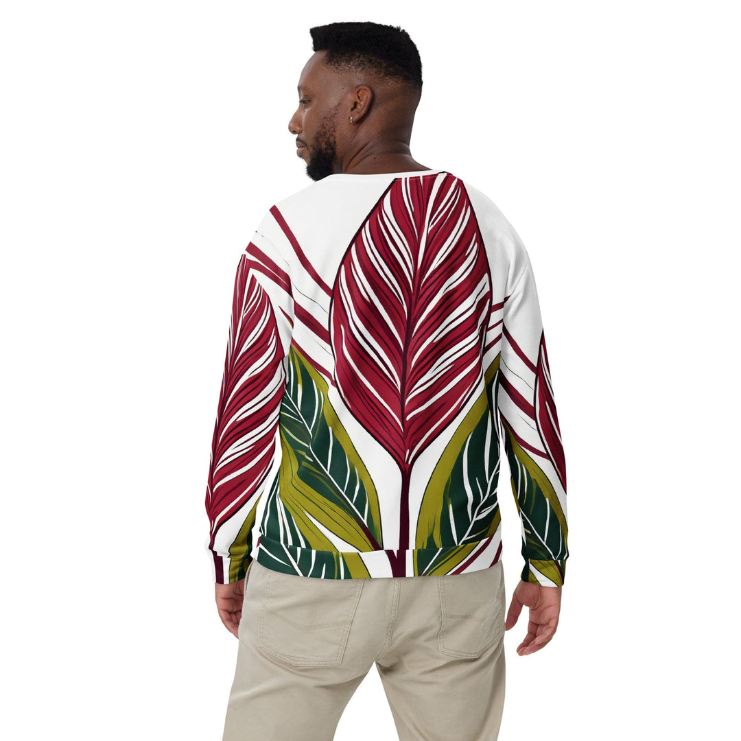 Graphic Sweatshirt for Men - Colorful Floral Lines - Mens/Sweatshirts/AOP