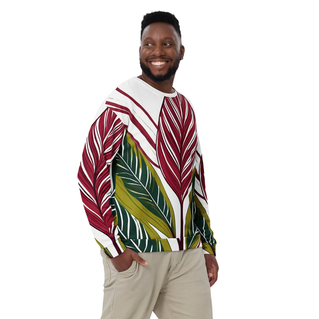 Graphic Sweatshirt for Men - Colorful Floral Lines - Mens/Sweatshirts/AOP