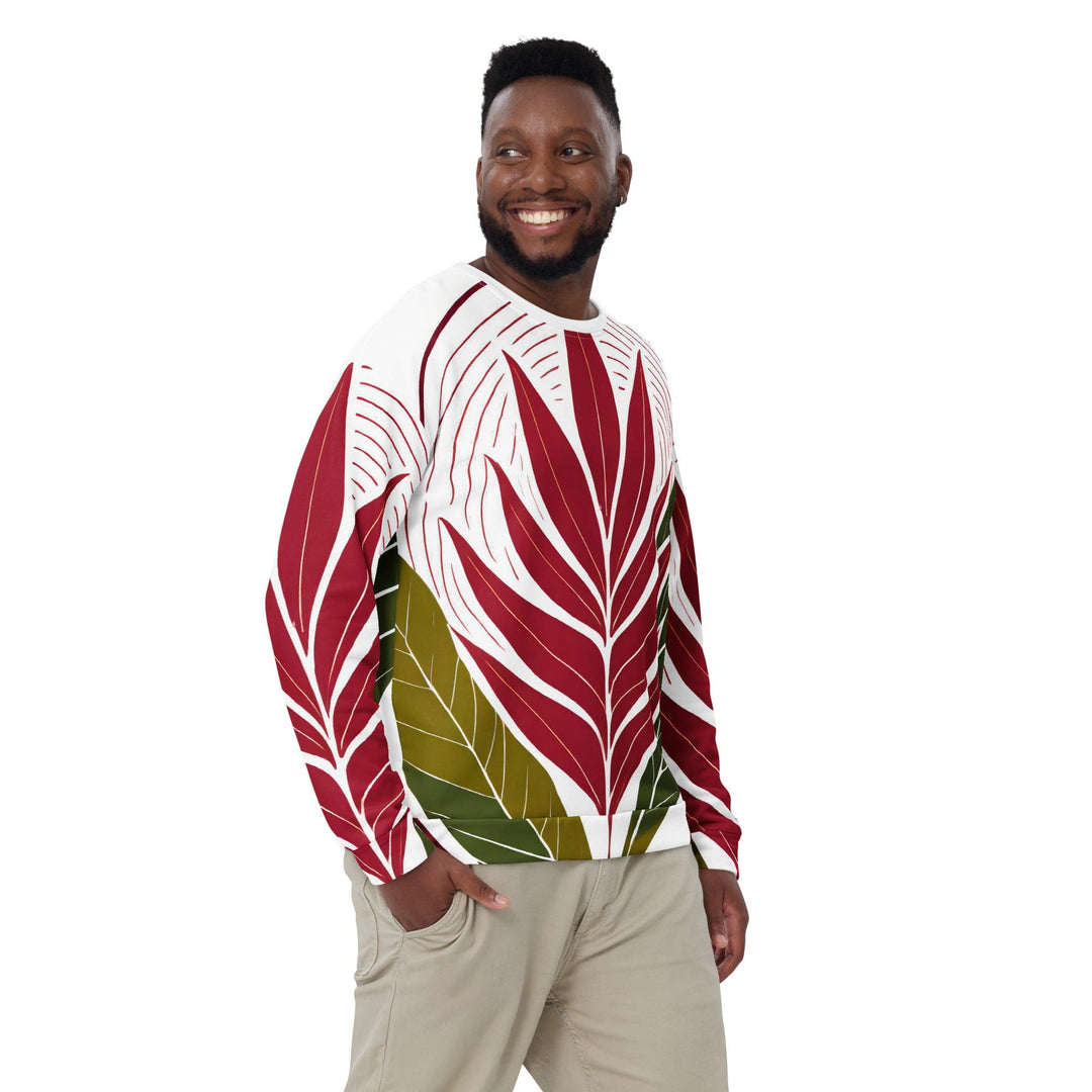 Graphic Sweatshirt for Men - Colorful Floral Lines - Mens/Sweatshirts/AOP