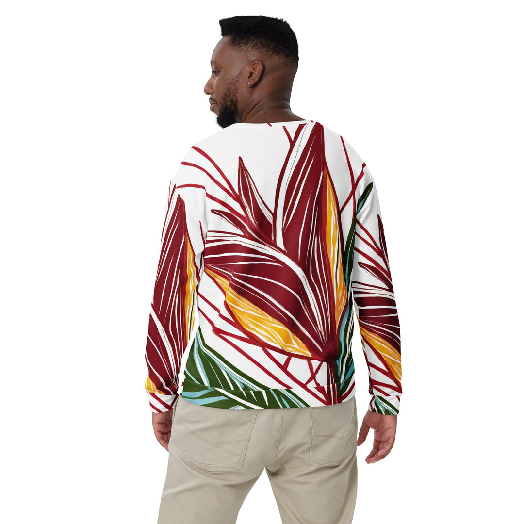 Graphic Sweatshirt for Men - Colorful Floral Lines - Mens/Sweatshirts/AOP
