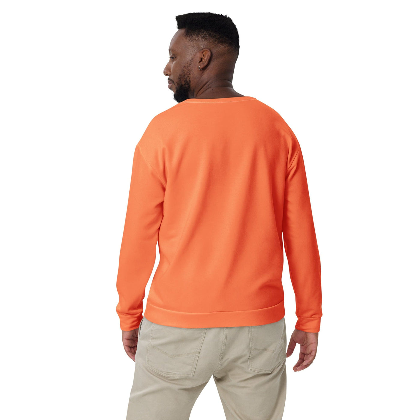 Graphic Sweatshirt For Men Coral Orange Red
