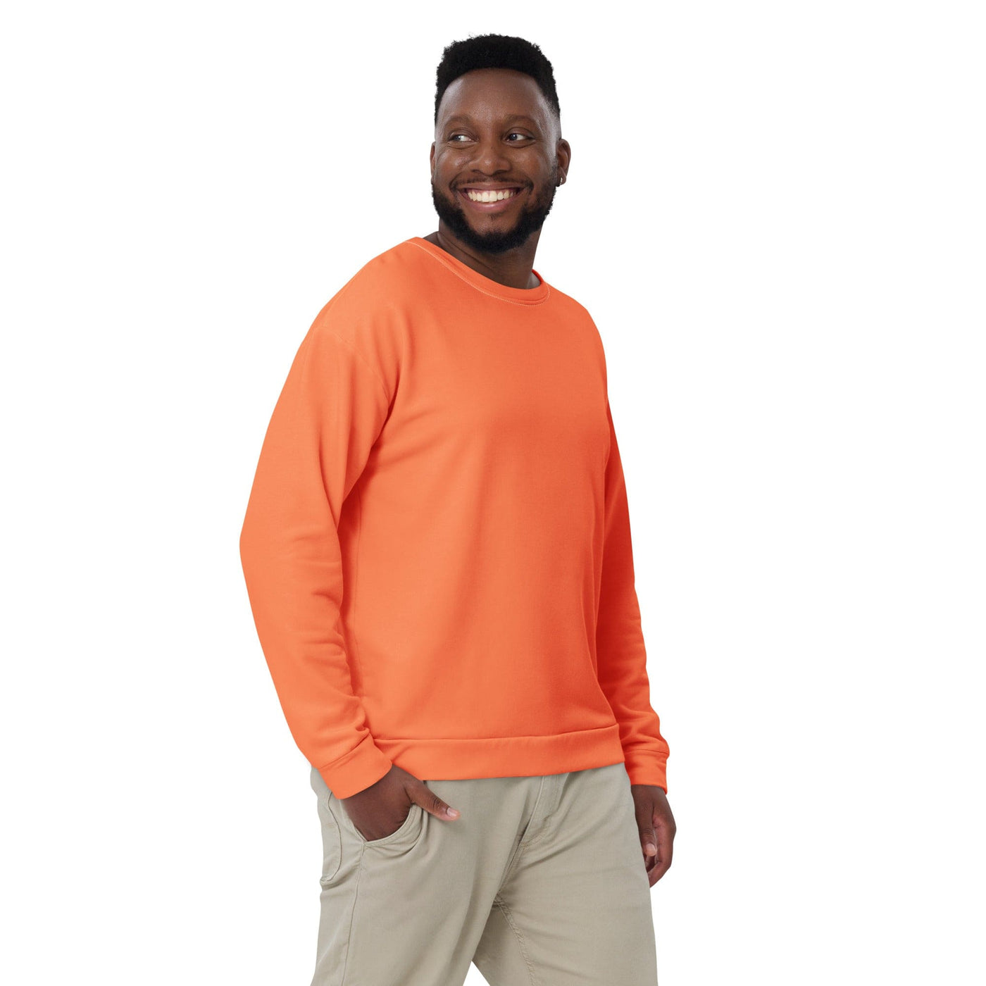 Graphic Sweatshirt For Men Coral Orange Red