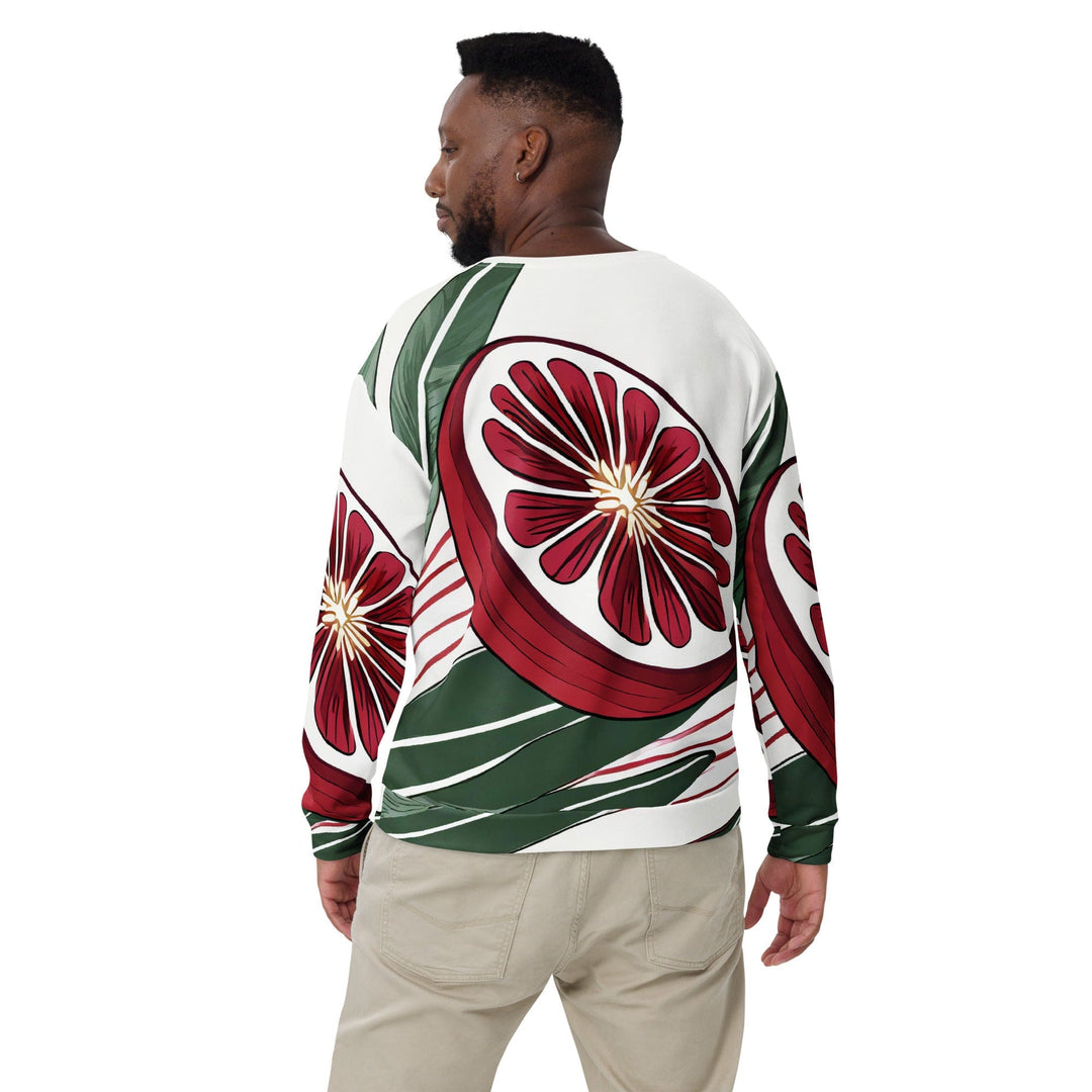 Graphic Sweatshirt for Men - Colorful Floral Lines 3 - Mens/Sweatshirts/AOP