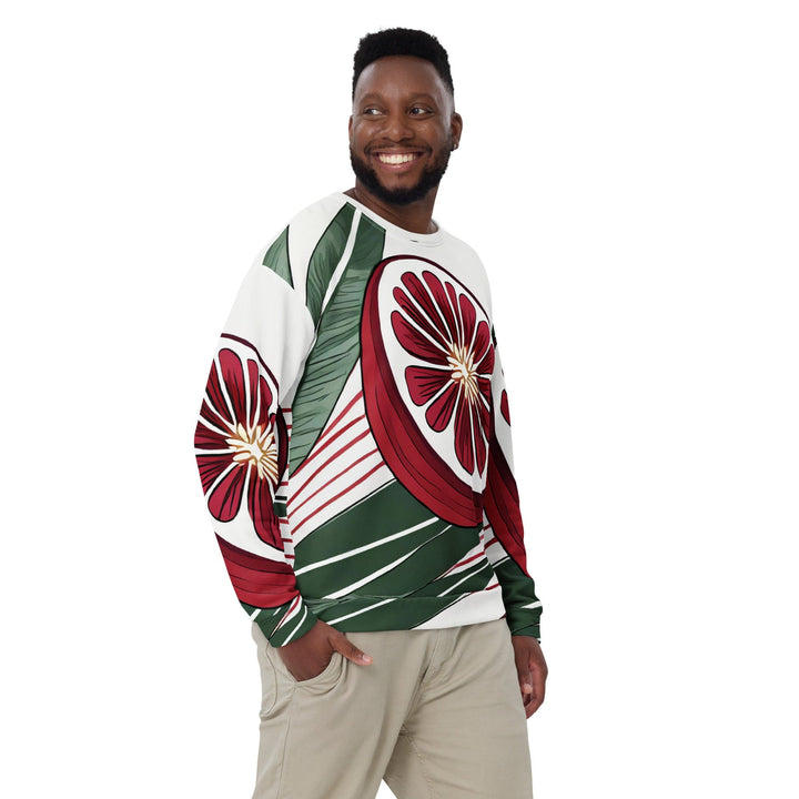 Graphic Sweatshirt for Men - Colorful Floral Lines 3 - Mens/Sweatshirts/AOP