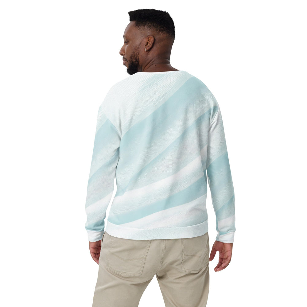 Graphic Sweatshirt for Men Pastel Blue Swirl - Mens | Sweatshirts | AOP