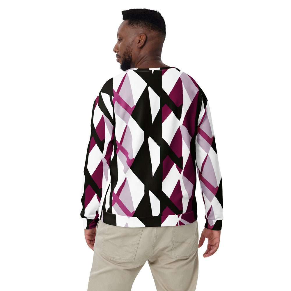 Graphic Sweatshirt for Men - Pink Mauve Pattern - Mens/Sweatshirts/AOP
