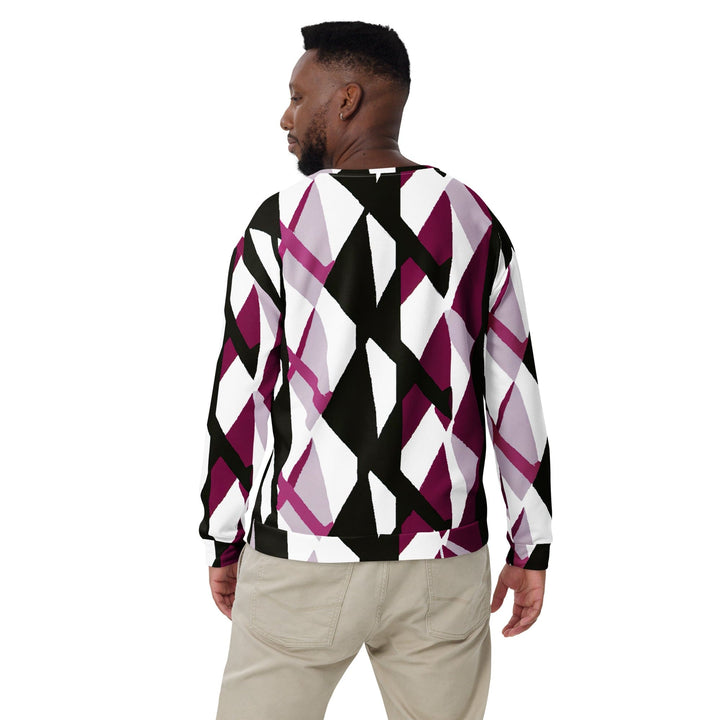 Graphic Sweatshirt for Men - Pink Mauve Pattern - Mens/Sweatshirts/AOP