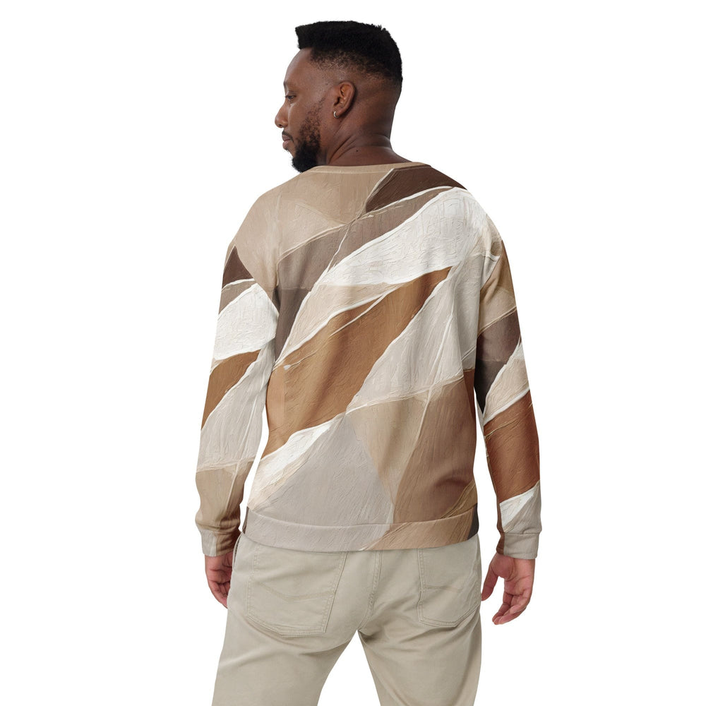 Graphic Sweatshirt for Men Rustic Brown Stone Print 2 - Mens | Sweatshirts | AOP