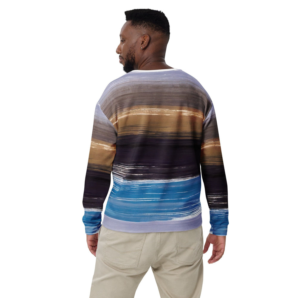 Graphic Sweatshirt for Men Rustic Purple Brown Design - Mens | Sweatshirts | AOP