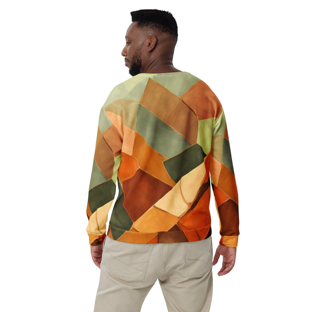 Graphic Sweatshirt for Men Rustic Red Abstract Pattern - Mens | Sweatshirts