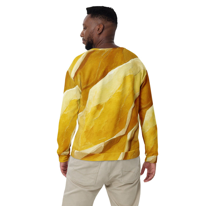 Graphic Sweatshirt for Men Rustic Yellow Stone Print - Mens | Sweatshirts | AOP