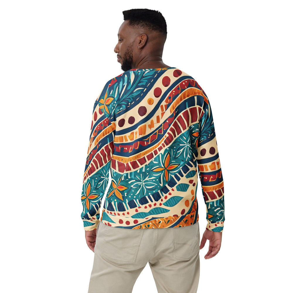 Graphic Sweatshirt for Men Boho Floral Tropical Print - Mens | Sweatshirts | AOP