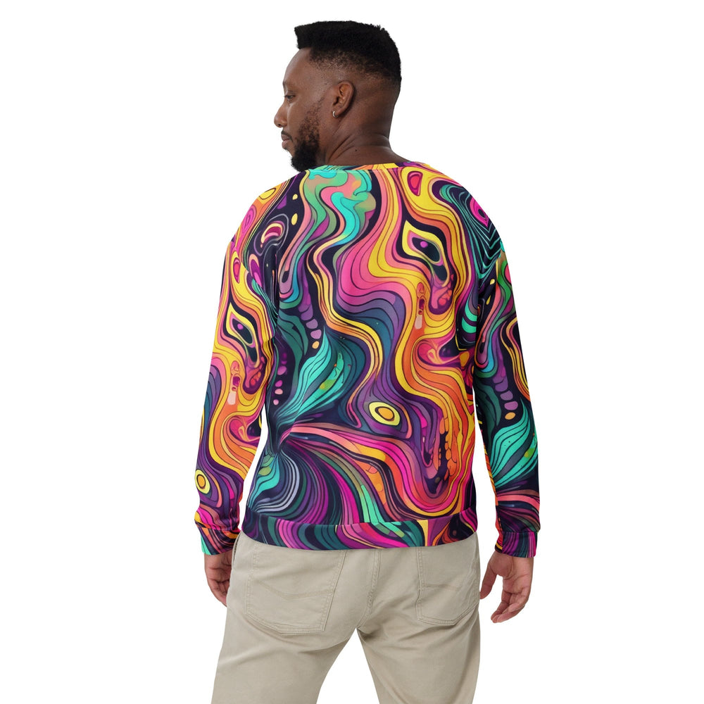 Graphic Sweatshirt for Men Vibrant Psychedelic Kaleidoscope Boho 2 - Mens