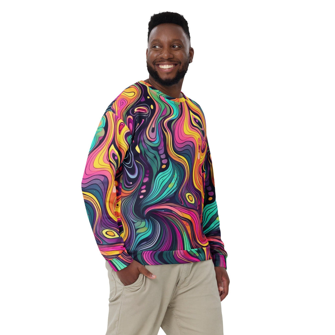 Graphic Sweatshirt for Men Vibrant Psychedelic Kaleidoscope Boho 2 - Mens