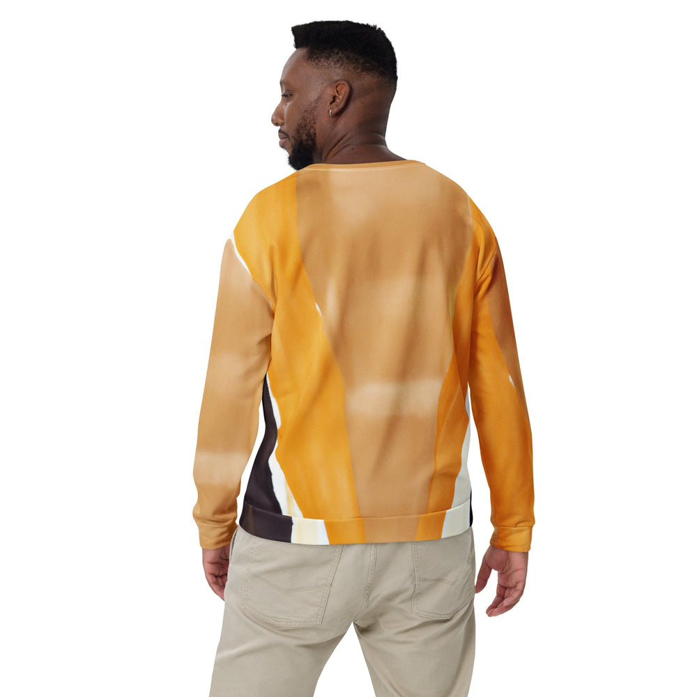 Graphic Sweatshirt for Men Yellow Brown Abstract Pattern - Mens | Sweatshirts