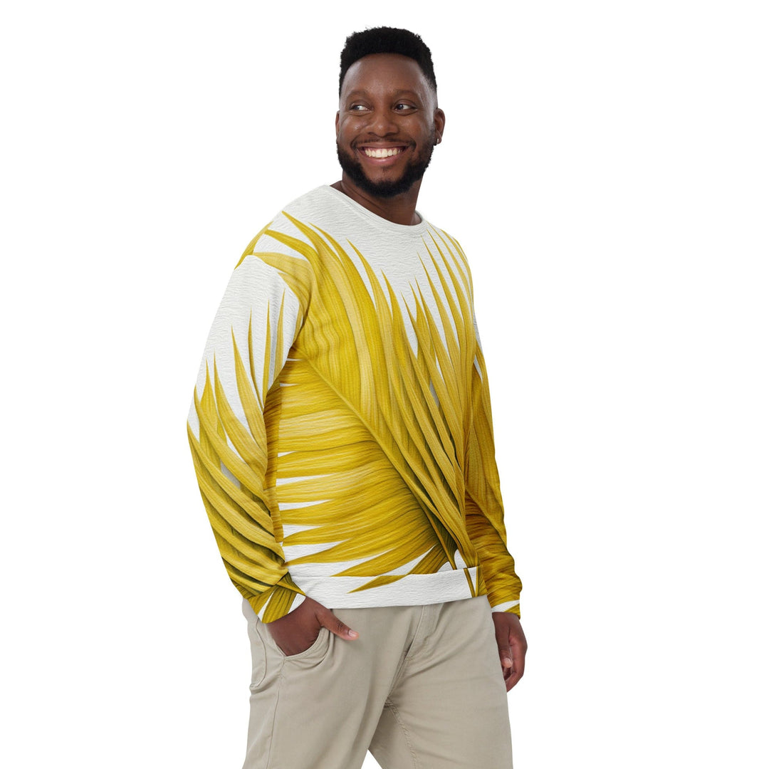 Graphic Sweatshirt for Men Yellow Palm Leaves - Mens | Sweatshirts | AOP