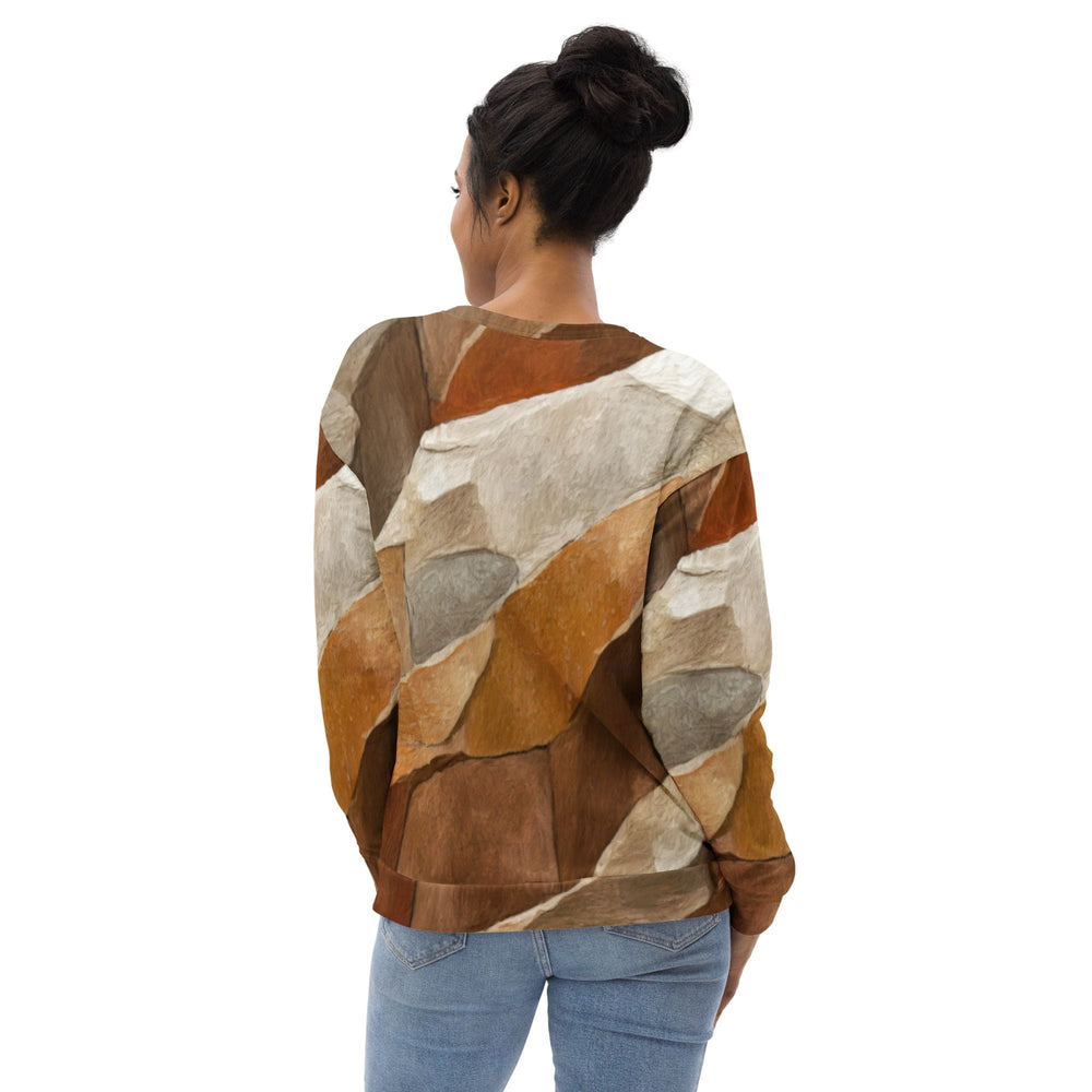 Graphic Sweatshirt for Women Abstract Stone Print - Womens | Sweatshirts | AOP