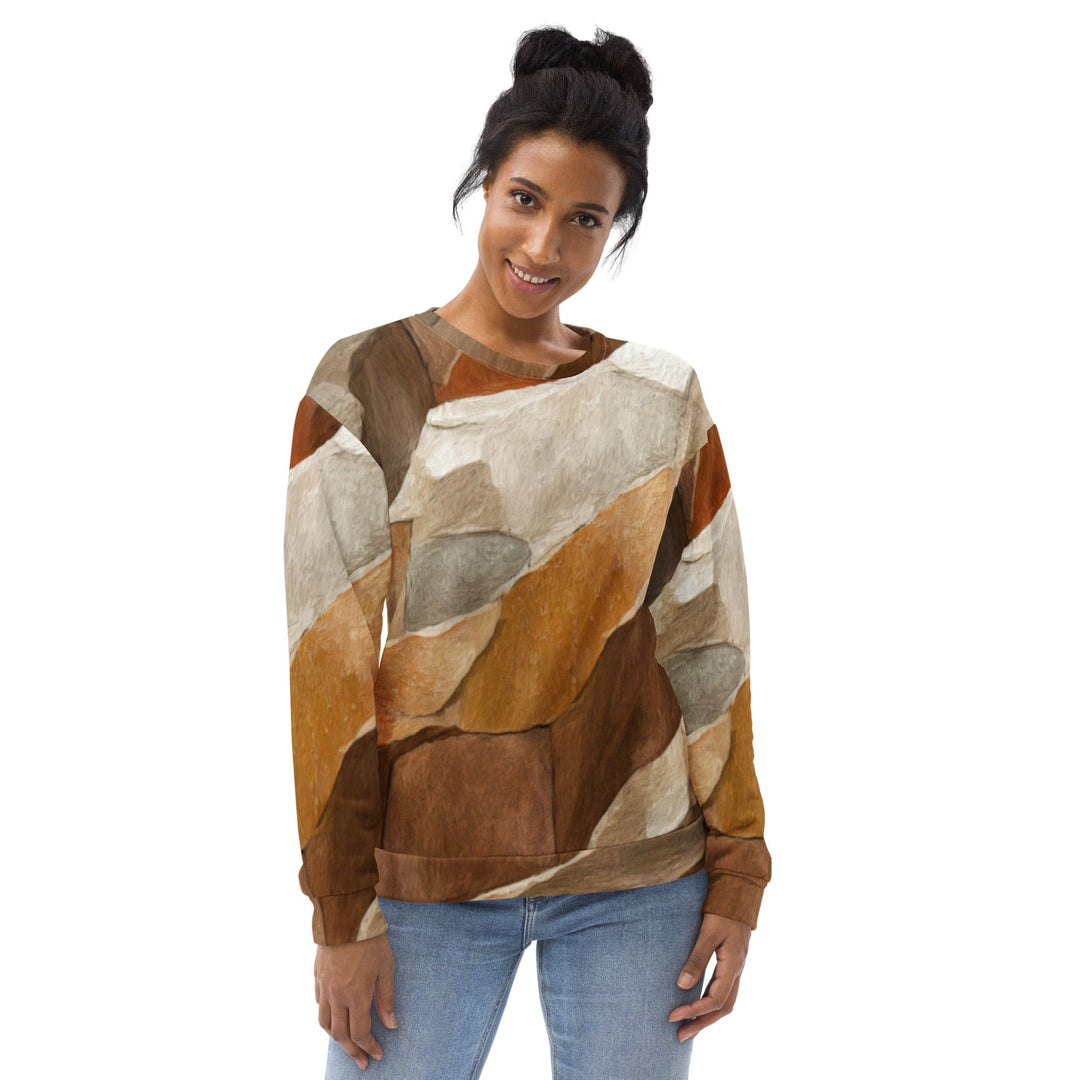 Graphic Sweatshirt for Women Abstract Stone Print - Womens | Sweatshirts | AOP