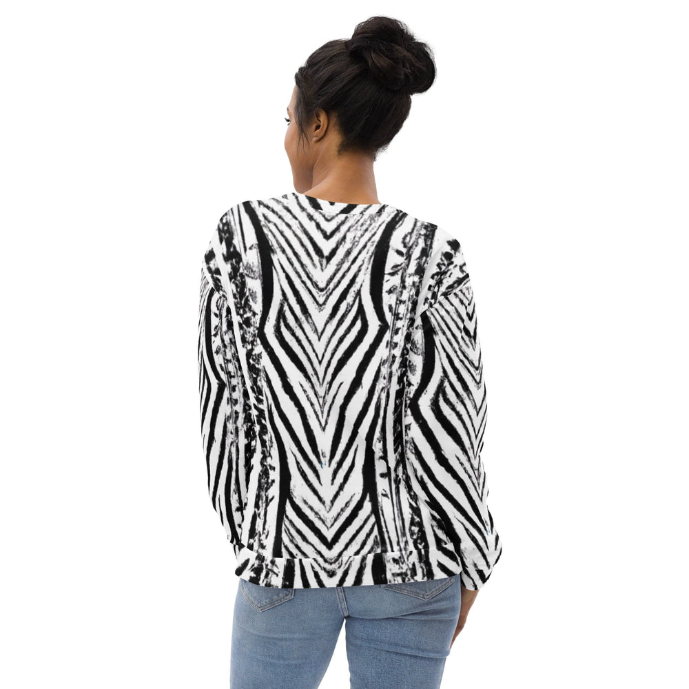 Graphic Sweatshirt for Women Black White Native Print - Womens | Sweatshirts