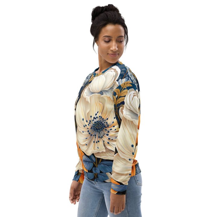 Graphic Sweatshirt for Women Floral Blue Print - Womens | Sweatshirts | AOP