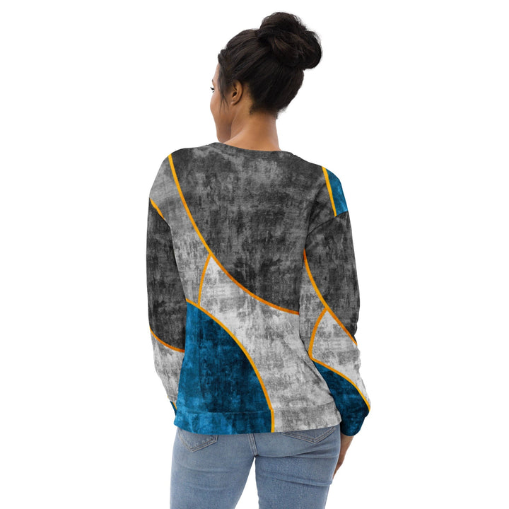 Graphic Sweatshirt for Women Blue Grey Design - Womens | Sweatshirts | AOP