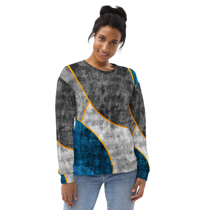 Graphic Sweatshirt for Women Blue Grey Design - Womens | Sweatshirts | AOP