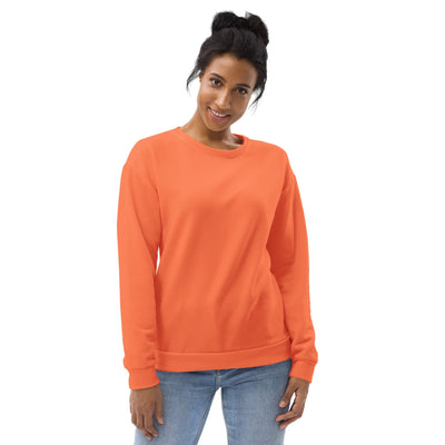 Graphic Sweatshirt For Women Coral Orange Red