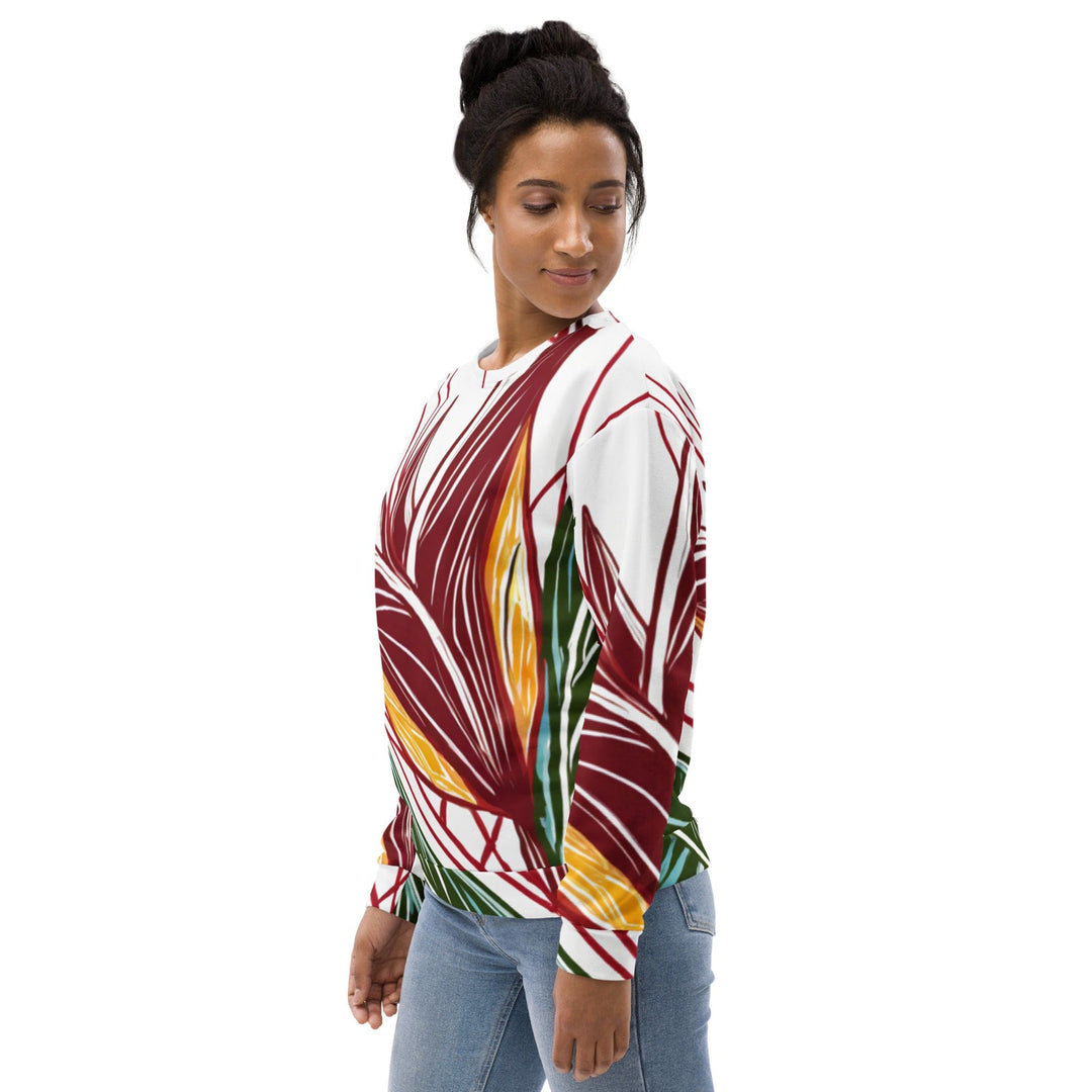 Graphic Sweatshirt for Women Colorful Floral Lines - Womens | Sweatshirts | AOP