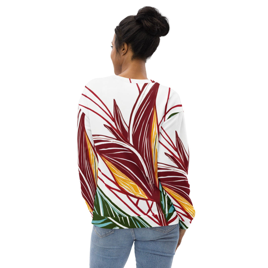 Graphic Sweatshirt for Women Colorful Floral Lines - Womens | Sweatshirts | AOP