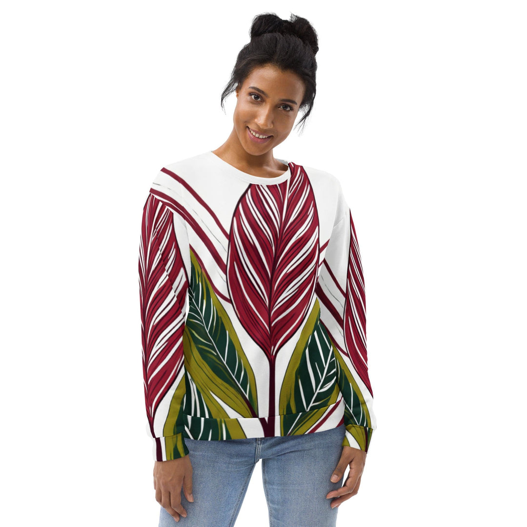 Graphic Sweatshirt for Women Colorful Floral Lines 2 - Womens | Sweatshirts