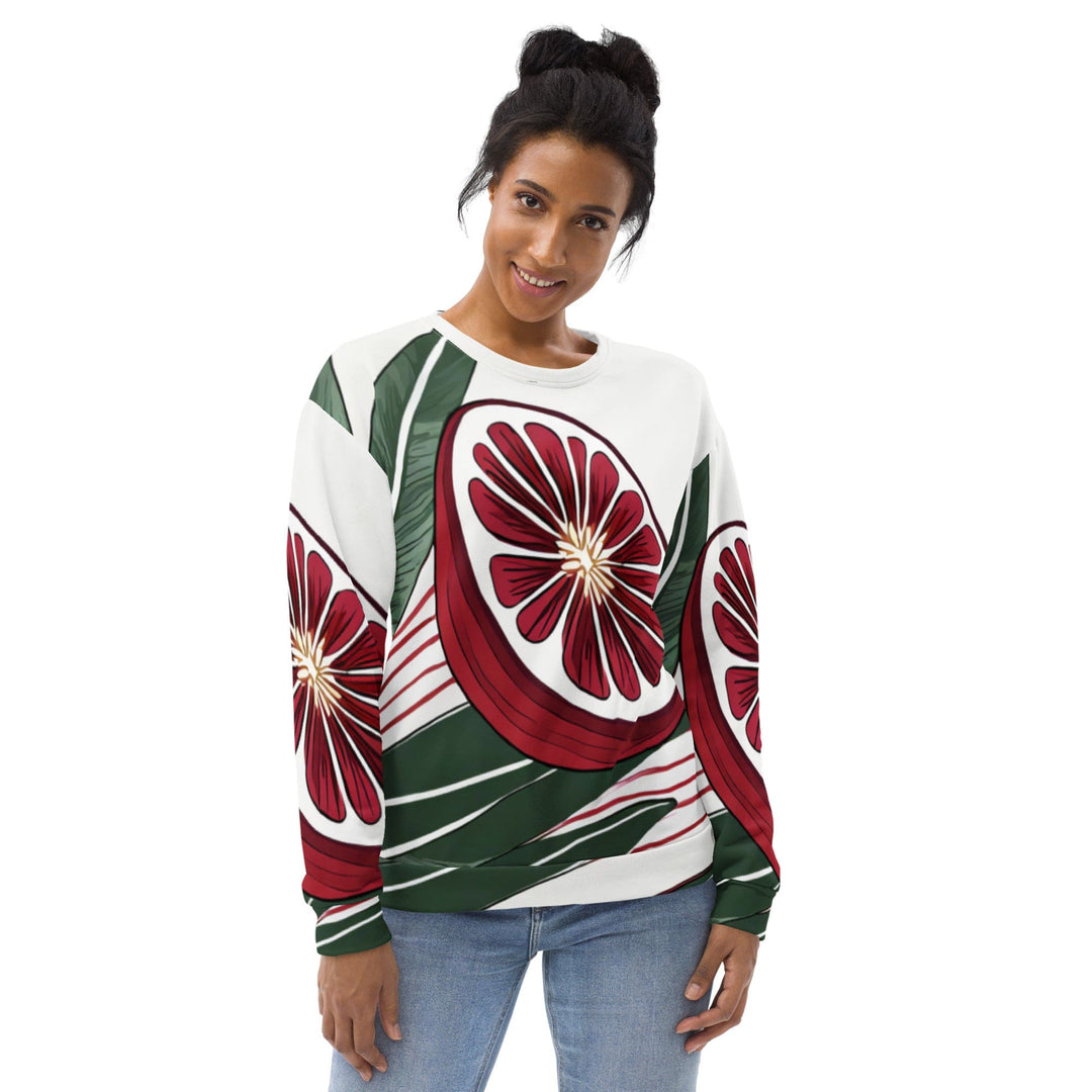 Graphic Sweatshirt for Women Colorful Floral Lines 3 - Womens | Sweatshirts