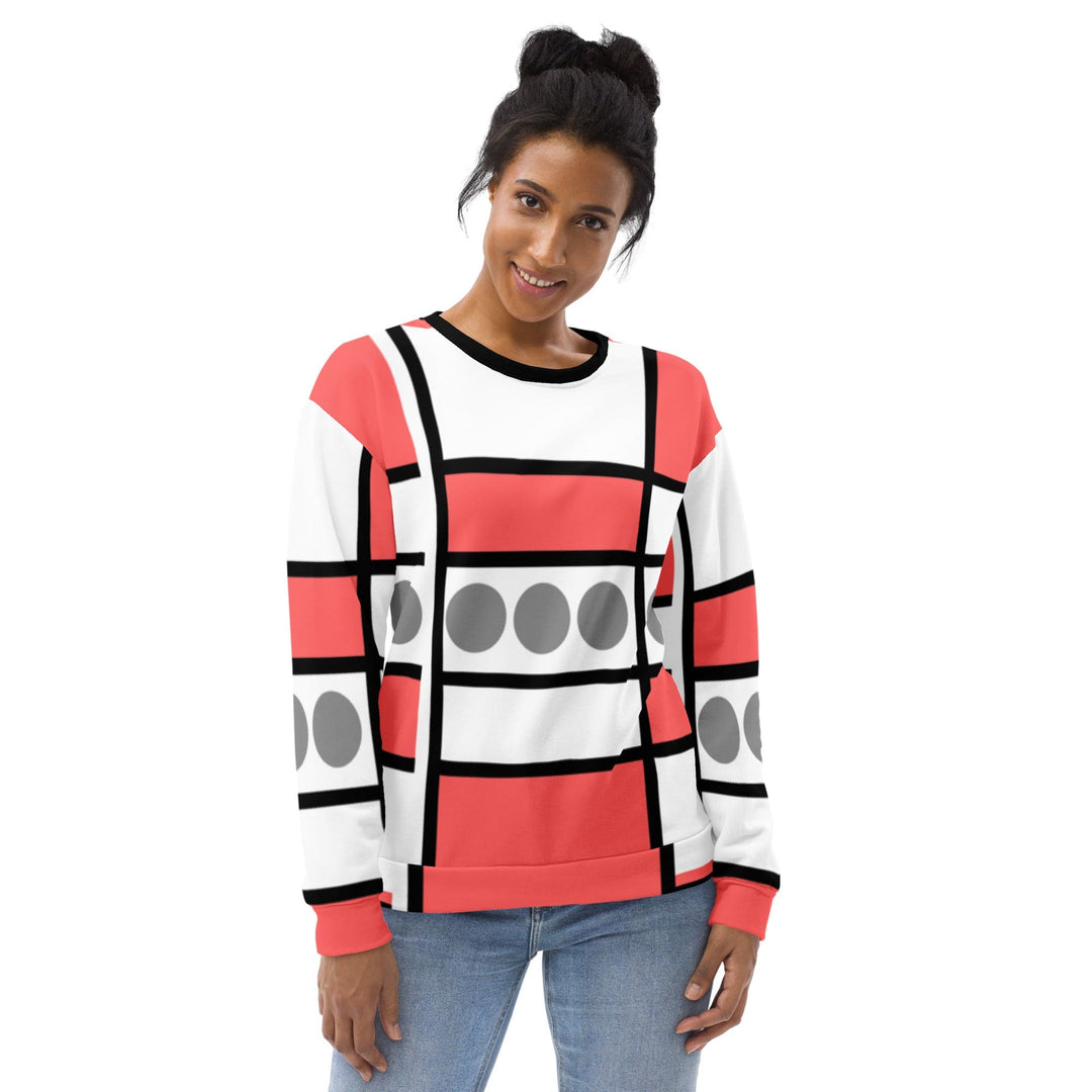 Graphic Sweatshirt for Women Pale Red Print - Womens | Sweatshirts | AOP