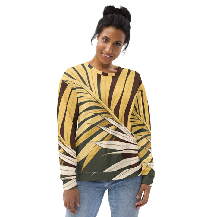 Graphic Sweatshirt for Women Palm Tree Leaves Pattern - Womens | Sweatshirts