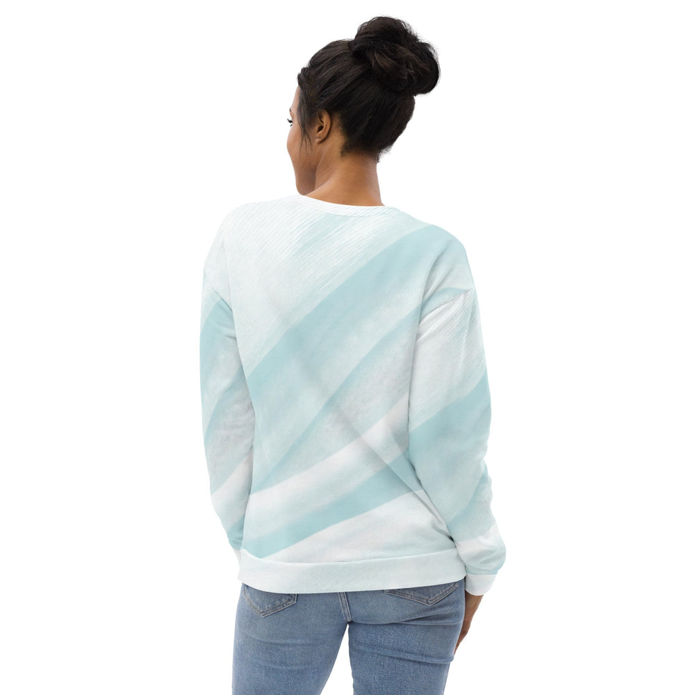 Graphic Sweatshirt for Women Pastel Blue Swirl - Womens | Sweatshirts | AOP