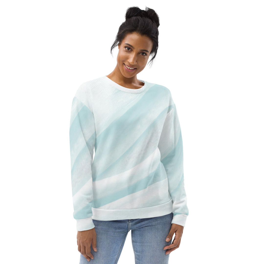 Graphic Sweatshirt for Women Pastel Blue Swirl - Womens | Sweatshirts | AOP