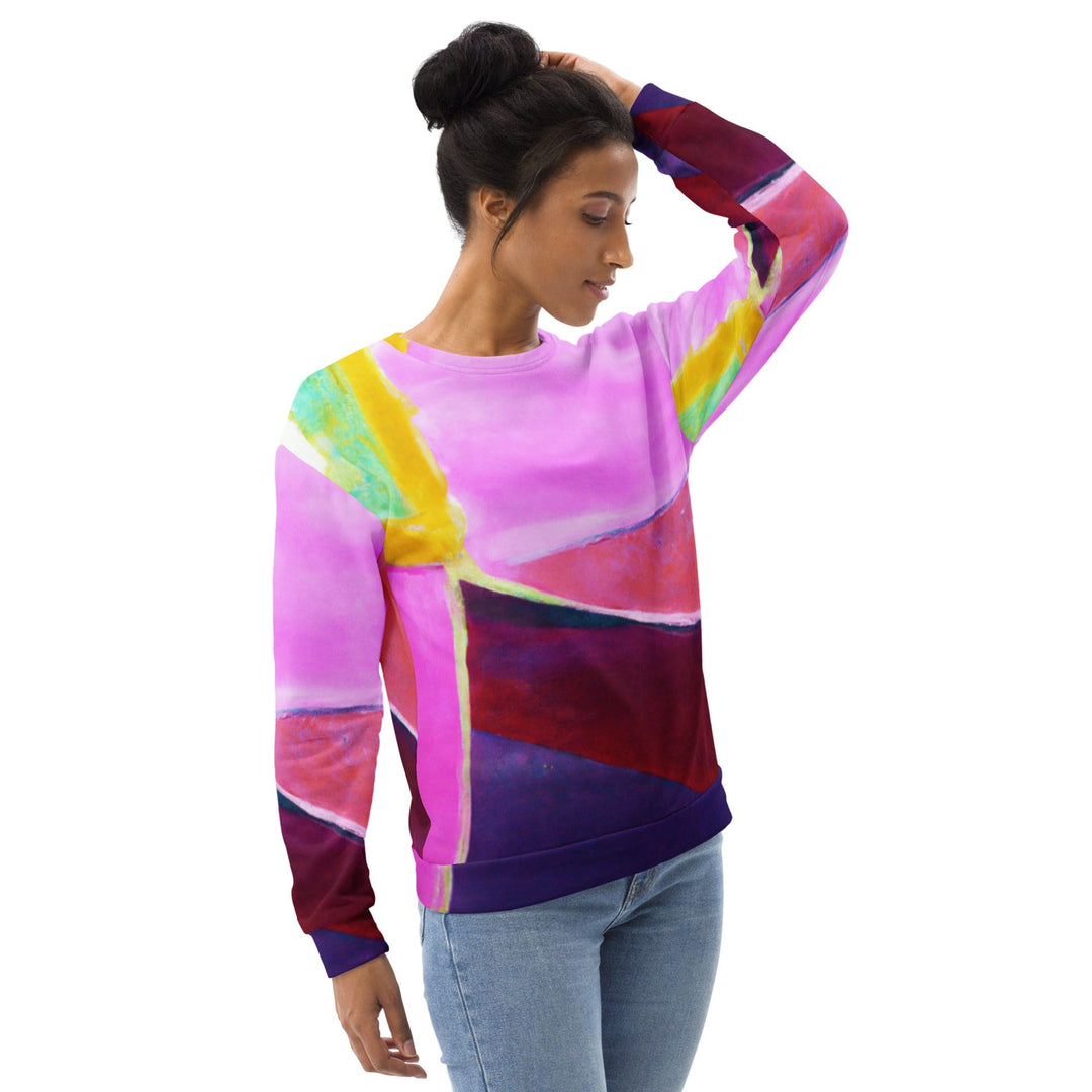 Graphic Sweatshirt for Women Pink and Purple Pattern - Womens | Sweatshirts