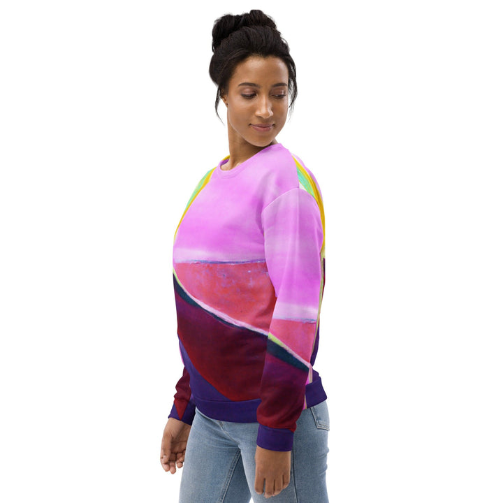 Graphic Sweatshirt for Women Pink and Purple Pattern - Womens | Sweatshirts