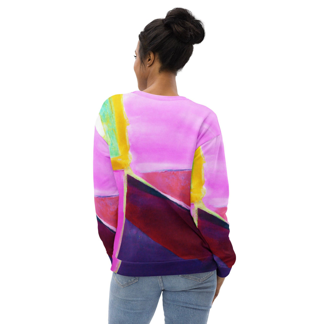 Graphic Sweatshirt for Women Pink and Purple Pattern - Womens | Sweatshirts