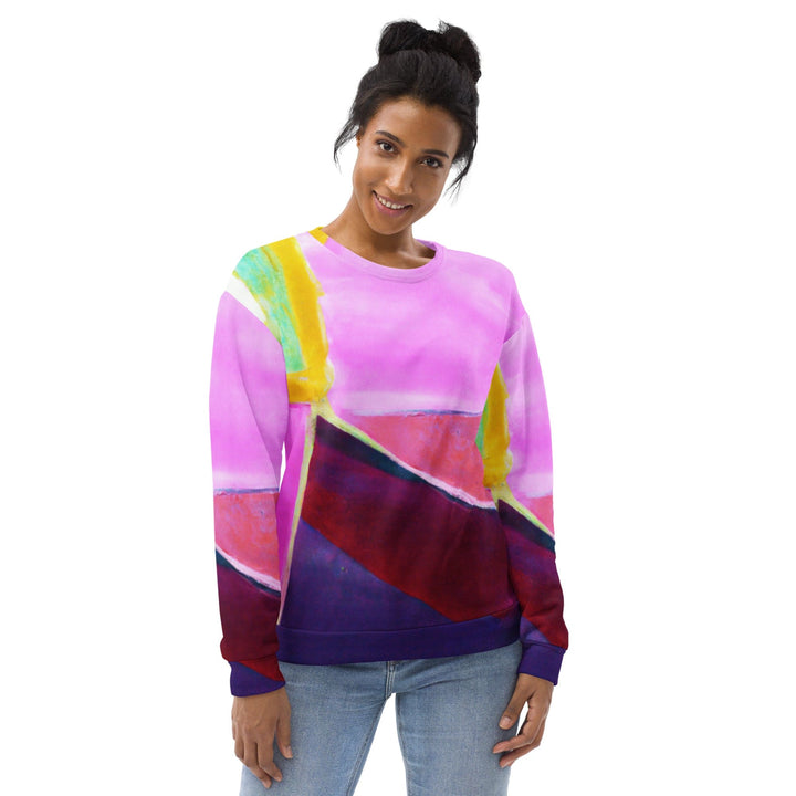 Graphic Sweatshirt for Women Pink and Purple Pattern - Womens | Sweatshirts