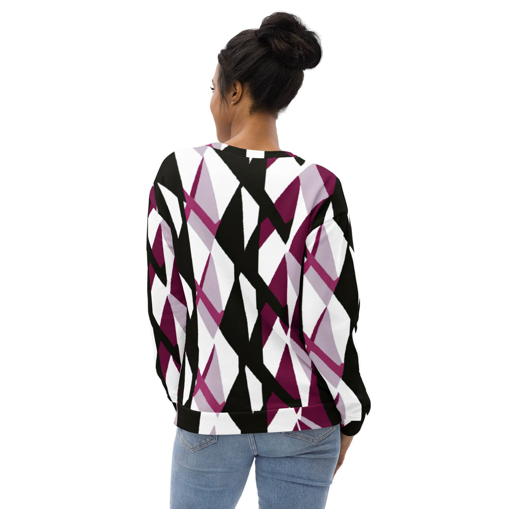 Graphic Sweatshirt for Women Pink Mauve Pattern - Womens | Sweatshirts | AOP