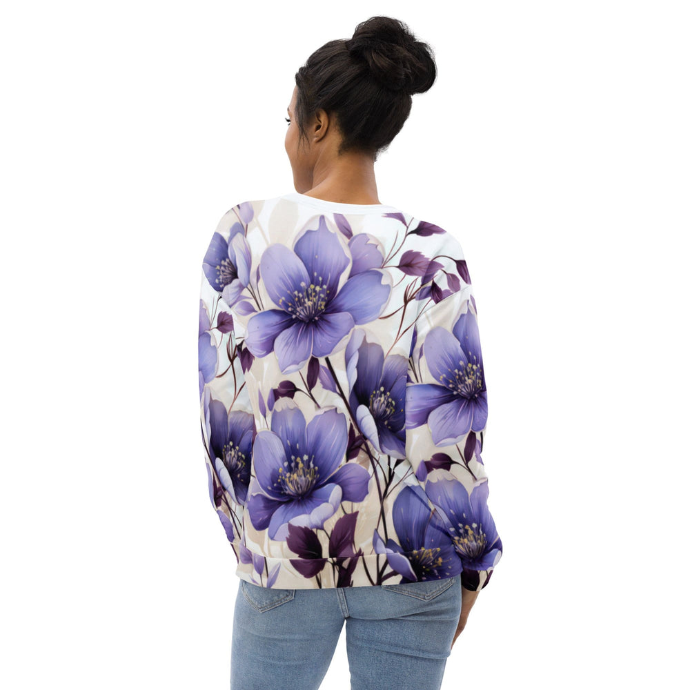 Graphic Sweatshirt for Women Purple Botanical Blooms - Womens | Sweatshirts