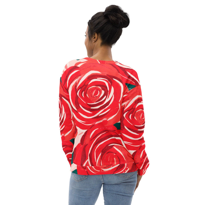 Graphic Sweatshirt for Women Rustic Red Roses - Womens | Sweatshirts | AOP