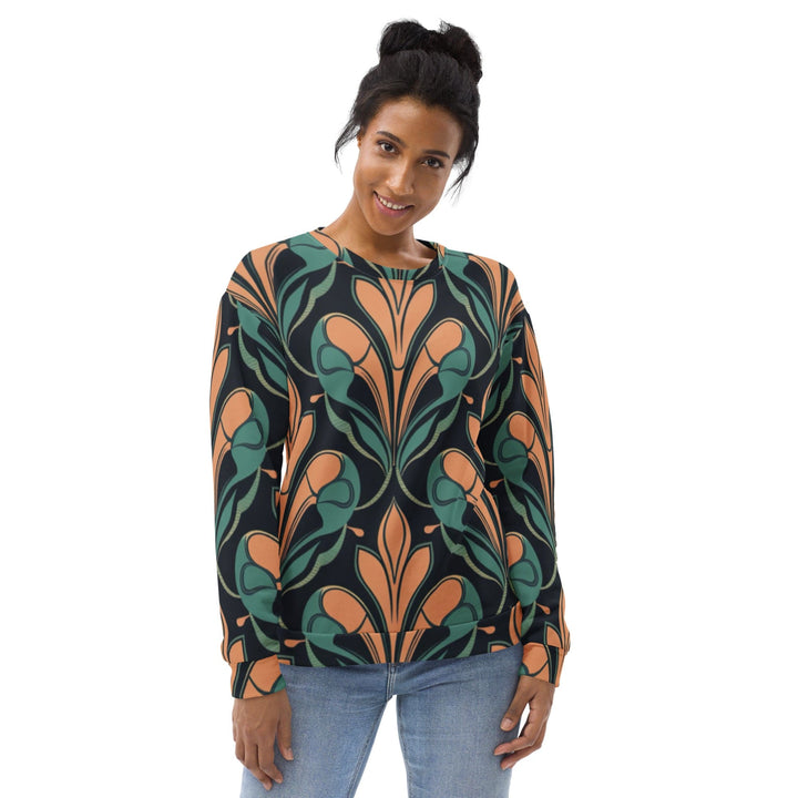 Graphic Sweatshirt for Women Retro Vintage Print - Womens/Sweatshirts/AOP