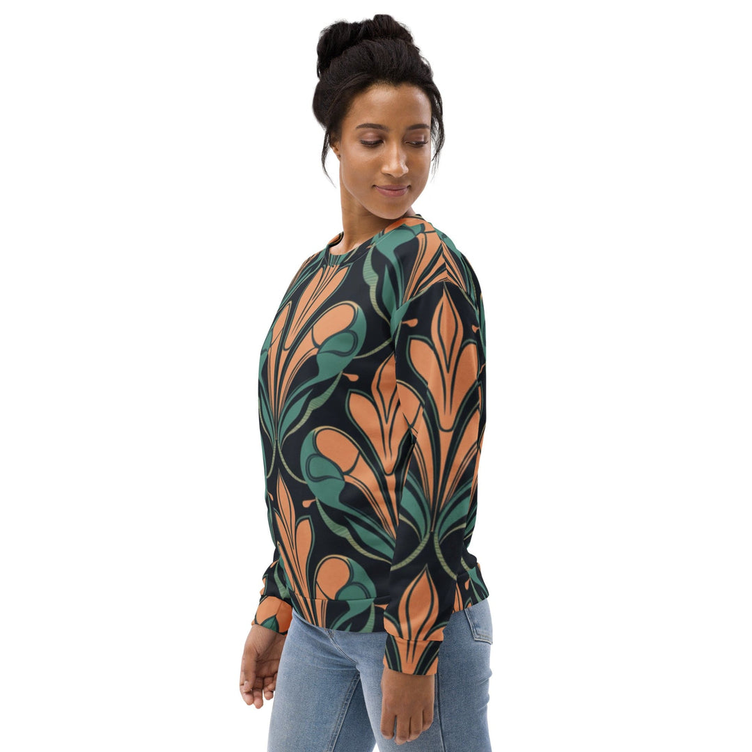 Graphic Sweatshirt for Women Retro Vintage Print - Womens/Sweatshirts/AOP