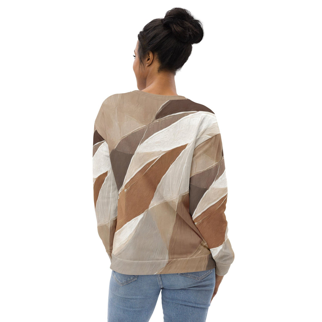 Graphic Sweatshirt for Women Rustic Brown Stone Print 2 - Womens | Sweatshirts