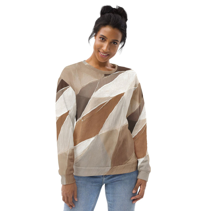 Graphic Sweatshirt for Women Rustic Brown Stone Print 2 - Womens | Sweatshirts