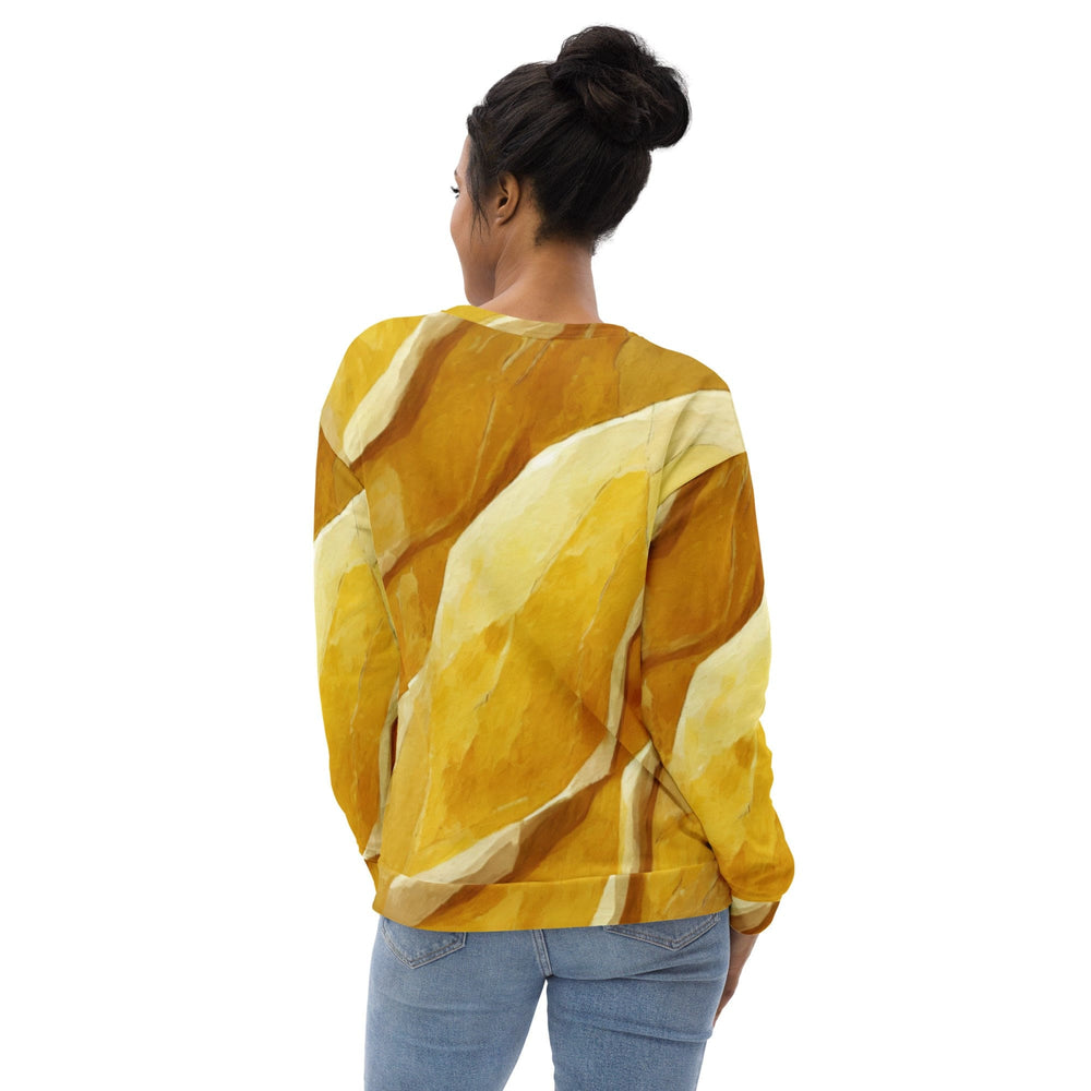 Graphic Sweatshirt for Women Rustic Yellow Stone Print - Womens | Sweatshirts