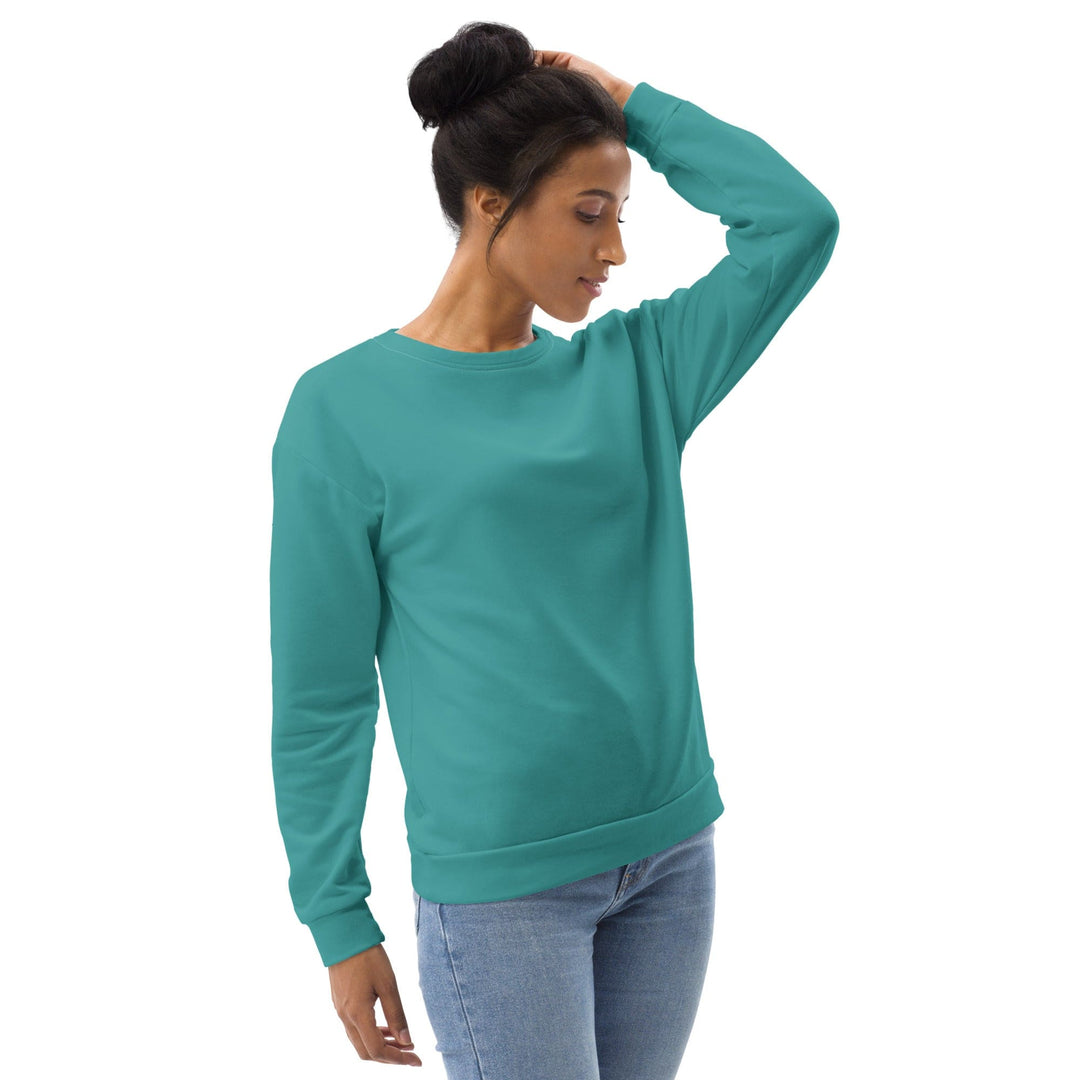 Graphic Sweatshirt for Women Teal Green - Womens | Sweatshirts | AOP