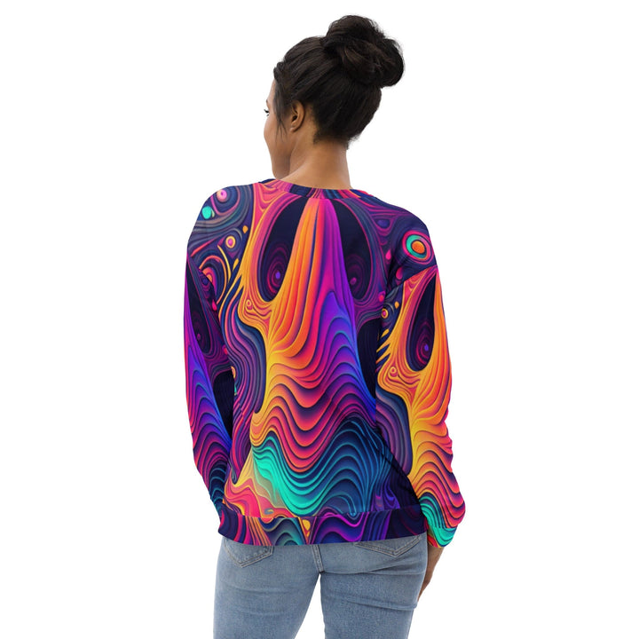 Graphic Sweatshirt for Women Vibrant Psychedelic Kaleidoscope Boho - Womens