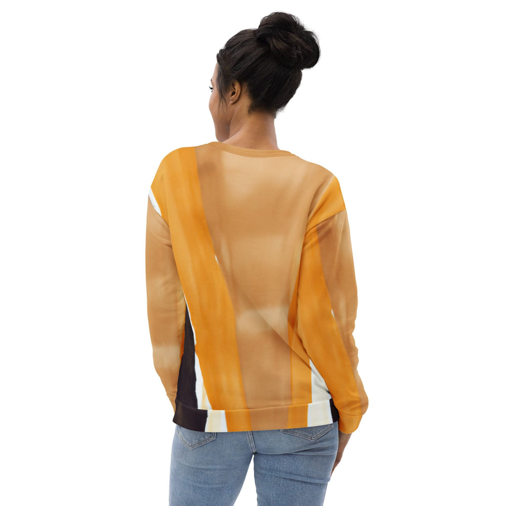 Graphic Sweatshirt for Women Yellow Brown Abstract Pattern - Womens